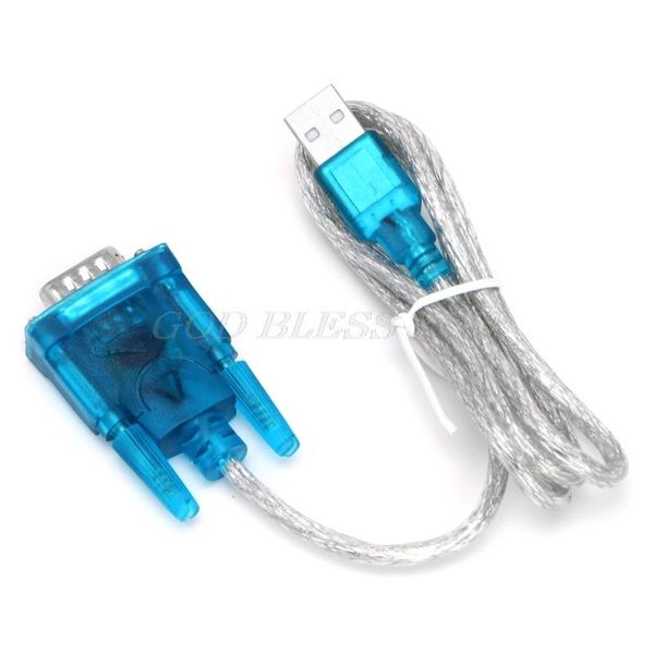 black usb to rs232 rs-232(db9) serial cable standard adapter converter for pc drop shipping