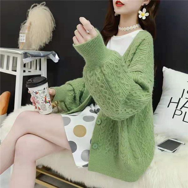 web celebrity new autumn winter languid wind cardigan sweater jacket women short loose korean version of small fresh sweater, Black
web celebrity new autumn winter languid wind cardigan sweater jacket women short loose korean version of small fresh sweater, Black