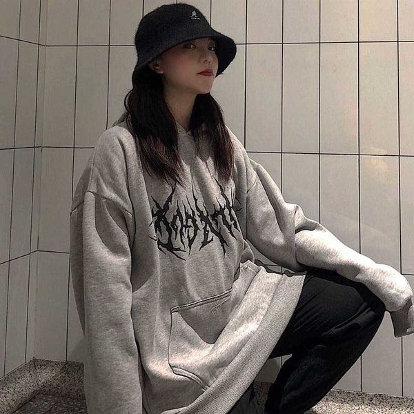 nicemix gothic printed long hoodies women streetwear hooded long sleeve oversized sweatshirt autumn winter white pullover 201105, Black
nicemix gothic printed long hoodies women streetwear hooded long sleeve oversized sweatshirt autumn winter white pullover 201105, Black