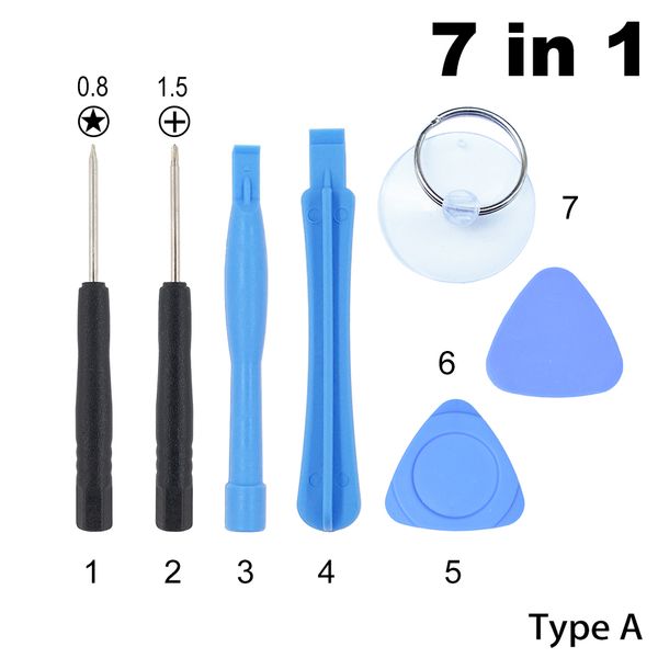 7 in 1 repair opening tools kit pry tool with 0.8 pentalobe & 1.5 phillips for iphone 4 4g 5 5s 6g 6plus samsung galaxy
7 in 1 repair opening tools kit pry tool with 0.8 pentalobe & 1.5 phillips for iphone 4 4g 5 5s 6g 6plus samsung galaxy