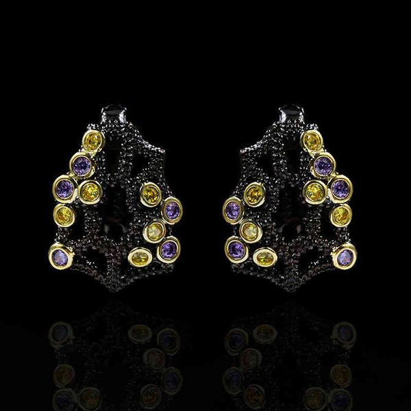 retro creative hollow irregular geometric zircon ladies earrings italian luxury 925 silver jewelry designer, Golden
retro creative hollow irregular geometric zircon ladies earrings italian luxury 925 silver jewelry designer, Golden