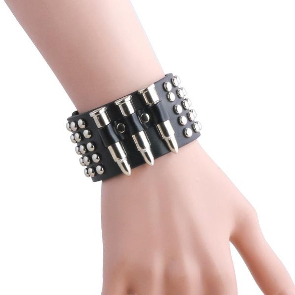punk men's leather bracelet, rock stage accessories, leather bracelet, fashion rivet s161, Black
punk men's leather bracelet, rock stage accessories, leather bracelet, fashion rivet s161, Black