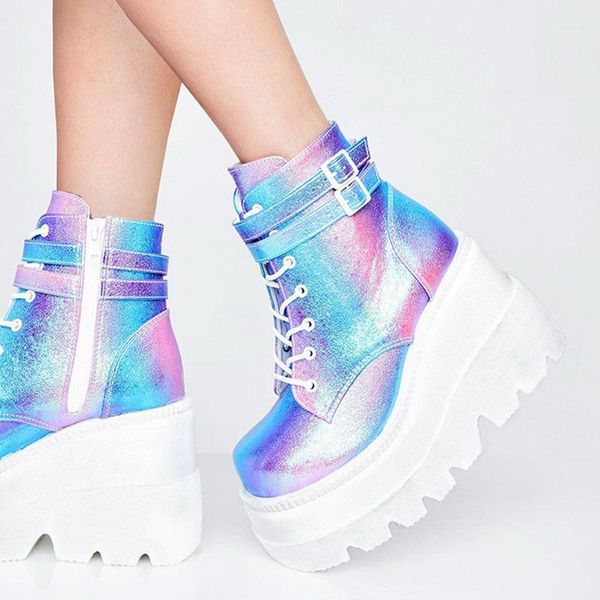 boots winter high platform leather wedges ankle women 2021 female punk style heels shoes for woman1, Black
boots winter high platform leather wedges ankle women 2021 female punk style heels shoes for woman1, Black