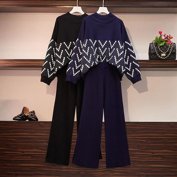 women's tracksuits the fashion in autumn 2021 shows thin knit wide-leg pants and a single two-piece set of plum-size wear, Gray
women's tracksuits the fashion in autumn 2021 shows thin knit wide-leg pants and a single two-piece set of plum-size wear, Gray