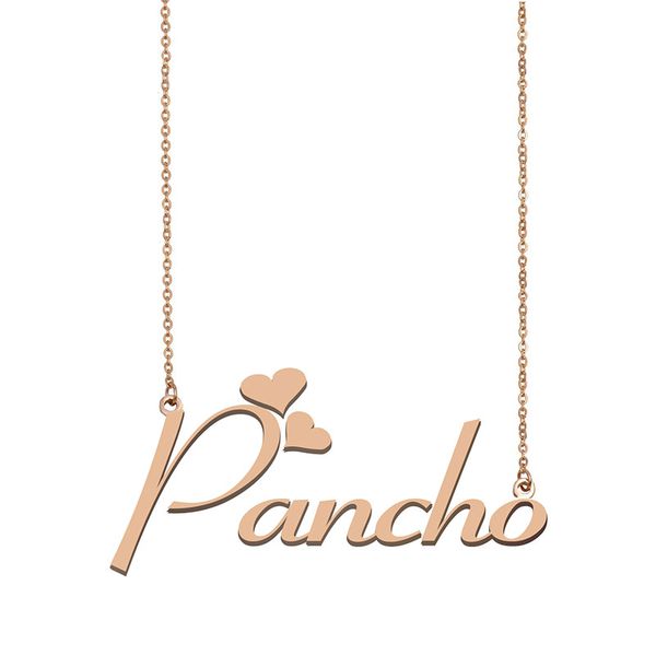 pancho name necklace custom nameplate pendant for women girls birthday gift kids friends jewelry 18k gold plated stainless steel, Silver
pancho name necklace custom nameplate pendant for women girls birthday gift kids friends jewelry 18k gold plated stainless steel, Silver