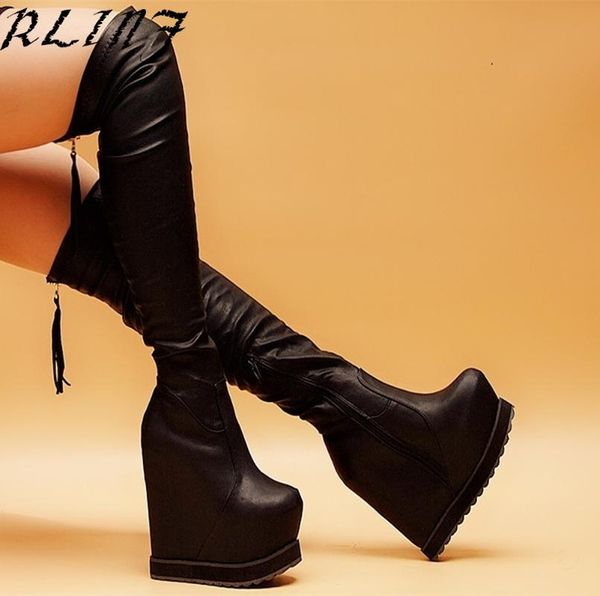boots designer rlinf super high-heeled shoes with increased slope thick bottom thin long knees and knee white, Black
boots designer rlinf super high-heeled shoes with increased slope thick bottom thin long knees and knee white, Black
