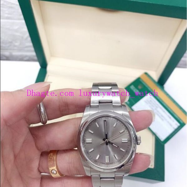 original box paper 116000 36mm asia 2813 mechanical automatic wristwatches silver stainless steel bracelet luxury men's watches, Slivery;brown
original box paper 116000 36mm asia 2813 mechanical automatic wristwatches silver stainless steel bracelet luxury men's watches, Slivery;brown