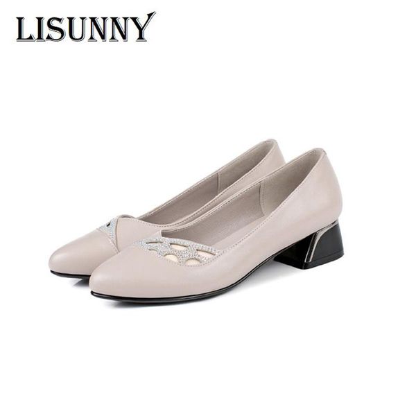 dress shoes lisunny women pumps lady hollow 2021 fashion genuine leather mid heel female casual sandals large size 35-43, Black
dress shoes lisunny women pumps lady hollow 2021 fashion genuine leather mid heel female casual sandals large size 35-43, Black