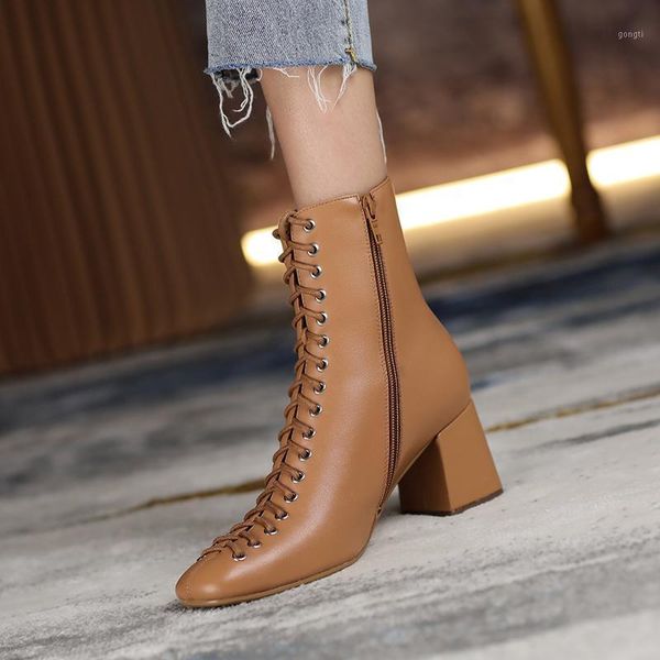 boots fashion woman ankle genuine leather handmade autumn winter cross-tied heels 5631, Black
boots fashion woman ankle genuine leather handmade autumn winter cross-tied heels 5631, Black