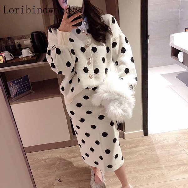 women 2020 spring autumn loose lantern sleeve sweater+pencil skirt clothing 2 piece set polka dot print knitted suit female1, Gray
women 2020 spring autumn loose lantern sleeve sweater+pencil skirt clothing 2 piece set polka dot print knitted suit female1, Gray