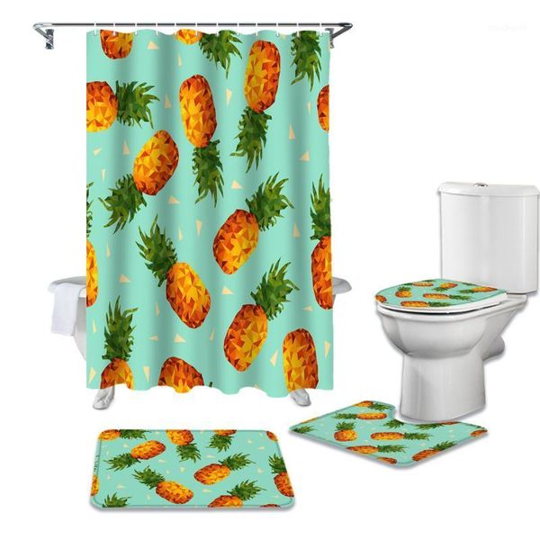 tropical fruit pineapple green shower curtain sets non-slip rugs toilet lid cover and bath mat waterproof bathroom curtains1
tropical fruit pineapple green shower curtain sets non-slip rugs toilet lid cover and bath mat waterproof bathroom curtains1