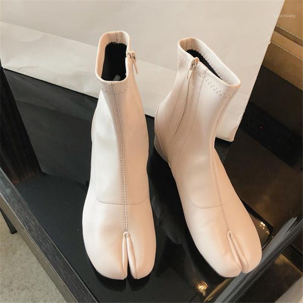 women split toe ankle leather boots low heel ninja zip booties woman round heel lady shoes female short boots1, Black
women split toe ankle leather boots low heel ninja zip booties woman round heel lady shoes female short boots1, Black
