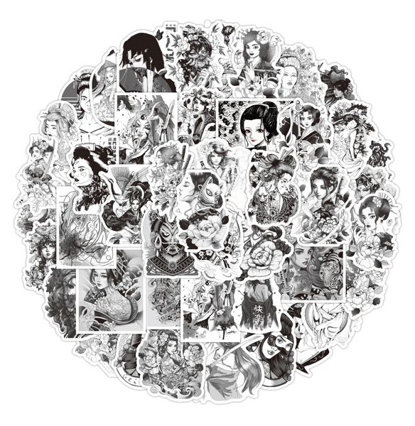 50pcs/set poster small waterproof skateboard stickers black white japanese geisha for notebook lapbottle helmet car sticker pvc guitar decal
50pcs/set poster small waterproof skateboard stickers black white japanese geisha for notebook lapbottle helmet car sticker pvc guitar decal