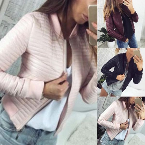 2020 autumn winter handsome jacket women zipper coat casual solid thin style streetwear stand collar jacket new, Black;brown
2020 autumn winter handsome jacket women zipper coat casual solid thin style streetwear stand collar jacket new, Black;brown