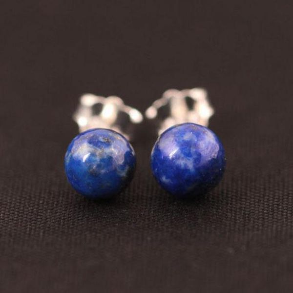 925 sterling silver stud earrrings for women round natural lapis lazuli stone inlaid 18k gold plated jewelry, Golden;silver
925 sterling silver stud earrrings for women round natural lapis lazuli stone inlaid 18k gold plated jewelry, Golden;silver