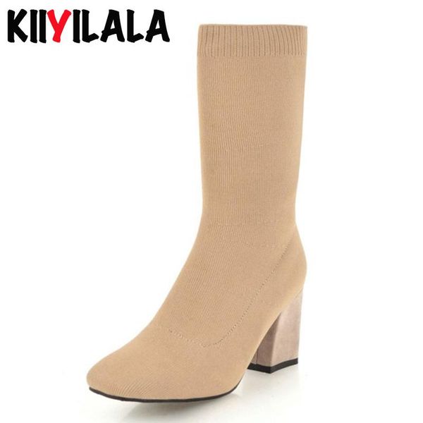 kiiyilala brand cm square heels knitting fabric sock boots women shoes new pointed toe boots for woman shoes waterproof, Black
kiiyilala brand cm square heels knitting fabric sock boots women shoes new pointed toe boots for woman shoes waterproof, Black