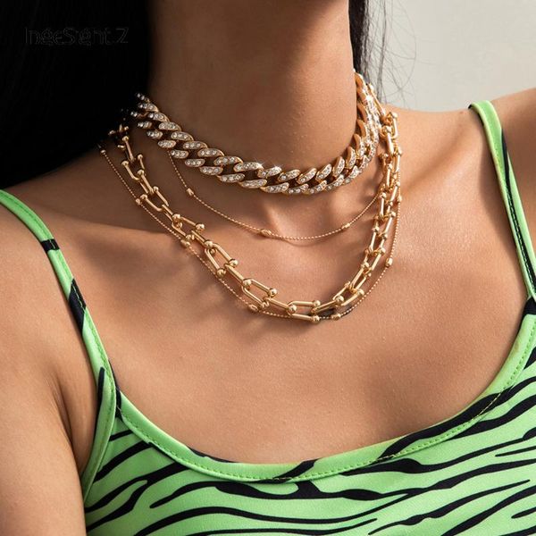 ingesight.z 3pcs/set hip hop full iced out rhinestone curb miami cuban choker necklace u shaped link chain long necklace jewelry, Silver
ingesight.z 3pcs/set hip hop full iced out rhinestone curb miami cuban choker necklace u shaped link chain long necklace jewelry, Silver