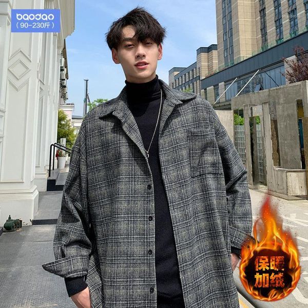 autumn winter plaid men shirt plus velvet long sleeve fashion trend baggy shirt camisas men clothing bc50cs1, White;black
autumn winter plaid men shirt plus velvet long sleeve fashion trend baggy shirt camisas men clothing bc50cs1, White;black