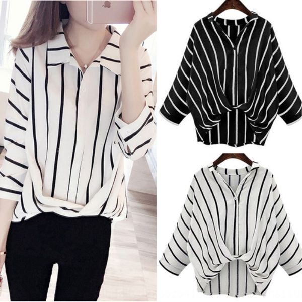 2020 women's new shirt 7 3 sleeve vertical stripe women's korean v-neck chiffon shirt versatile qbgho, White
2020 women's new shirt 7 3 sleeve vertical stripe women's korean v-neck chiffon shirt versatile qbgho, White