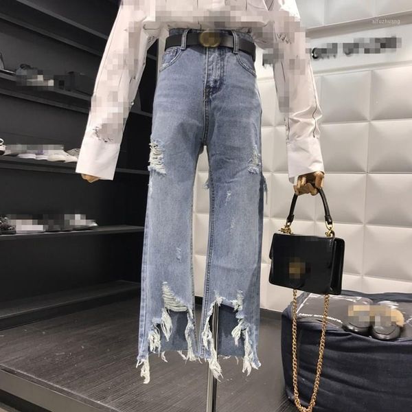 women plus size 5xl streetwear wide leg loose jeans hole washed denim pants straight pockets jeans1, Blue
women plus size 5xl streetwear wide leg loose jeans hole washed denim pants straight pockets jeans1, Blue