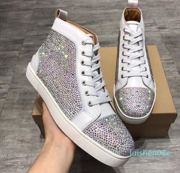 vnew spikes sneaker flat bottom fashion mixed colors gold red blue rivets high casual shoe man woman sneakers l03, Black
vnew spikes sneaker flat bottom fashion mixed colors gold red blue rivets high casual shoe man woman sneakers l03, Black