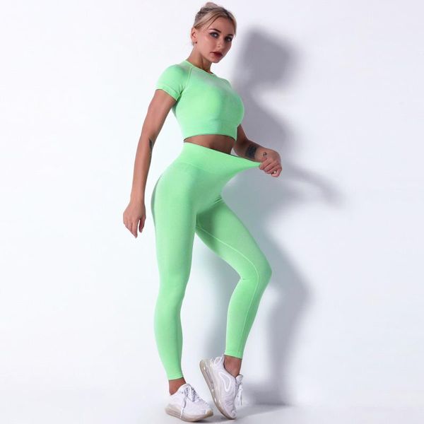 yoga outfits 7 colors women seamless set short sleeve crop high waist sport leggings active wear gym suit workout clothes for, White;red
yoga outfits 7 colors women seamless set short sleeve crop high waist sport leggings active wear gym suit workout clothes for, White;red