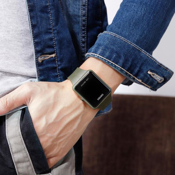 skmei led digital mens watch large dial simply sport male pu wristwatch date waterproof square electronic watch women men 1541, Silver
skmei led digital mens watch large dial simply sport male pu wristwatch date waterproof square electronic watch women men 1541, Silver