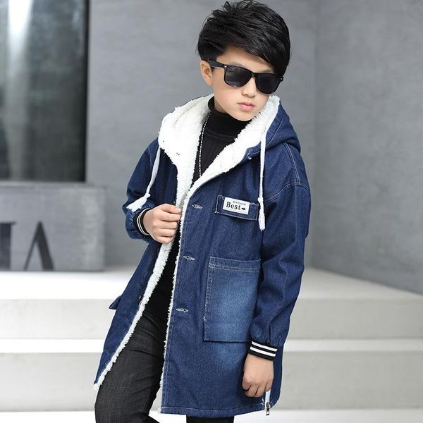 jackets kids boys denim fleece thickness coat 5-12 old size autumn winter 9bbt034, Blue;gray
jackets kids boys denim fleece thickness coat 5-12 old size autumn winter 9bbt034, Blue;gray