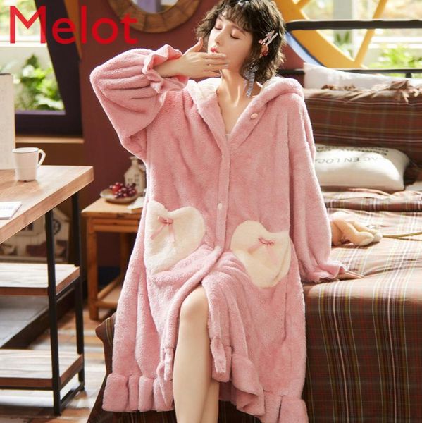 towel european-style simple flannel bath bathrobe women's thick coral fleece long girl's heart cute homewear
towel european-style simple flannel bath bathrobe women's thick coral fleece long girl's heart cute homewear