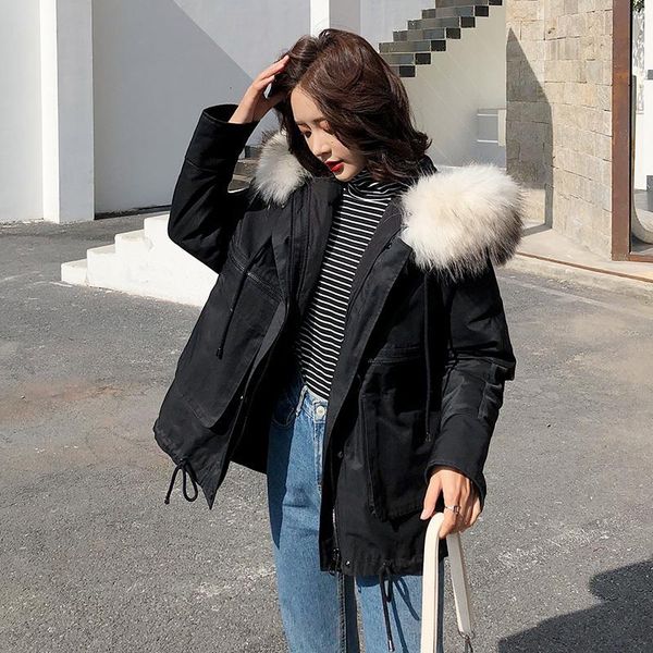 women's down & parkas 90% duck jacket woman hooded parka winter coat women raccoon fur collar long korean abrigo mujer my1514, Black
women's down & parkas 90% duck jacket woman hooded parka winter coat women raccoon fur collar long korean abrigo mujer my1514, Black