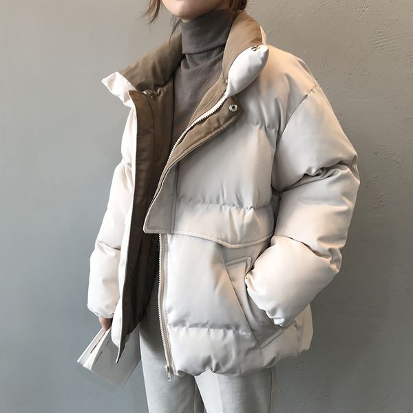 winter new thick parkas women winter fashion trendy stand collar loose female coats warm solid color women's hiver overcoat 201130, Black
winter new thick parkas women winter fashion trendy stand collar loose female coats warm solid color women's hiver overcoat 201130, Black