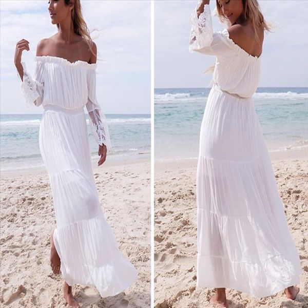 women strapless beach summer off shoulder boho long dress white elegant vintage maxi dresses vestidos de verano 3s, Black;gray
women strapless beach summer off shoulder boho long dress white elegant vintage maxi dresses vestidos de verano 3s, Black;gray