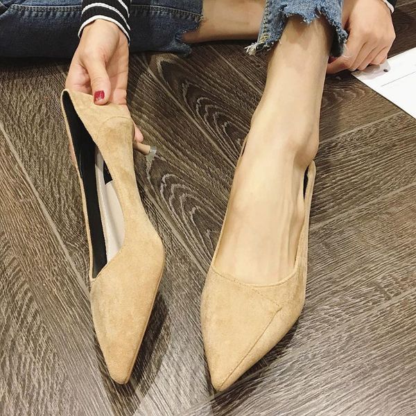 dress shoes 2021 fashion women pumps spring autumn casual high heels 4cm thin pointed toe office ladies work single, Black
dress shoes 2021 fashion women pumps spring autumn casual high heels 4cm thin pointed toe office ladies work single, Black
