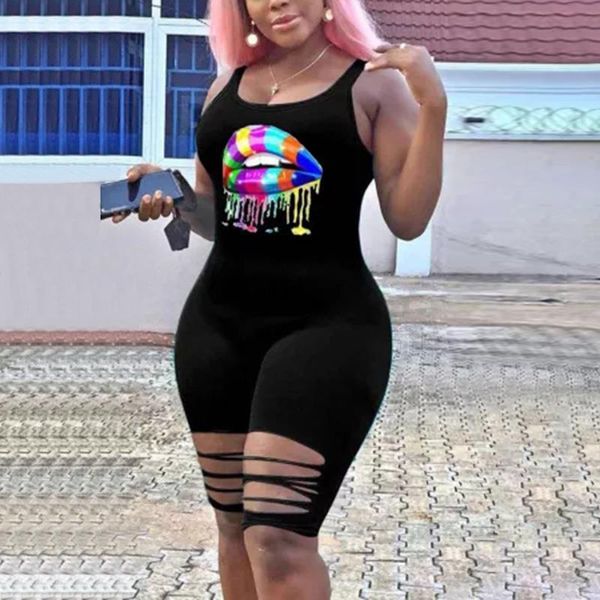 umeko 2020 ladies summer vogue lips printed sleeveless rompers fashion plus size slim fit soft one piece short jumpsuit overalls, Black;white
umeko 2020 ladies summer vogue lips printed sleeveless rompers fashion plus size slim fit soft one piece short jumpsuit overalls, Black;white