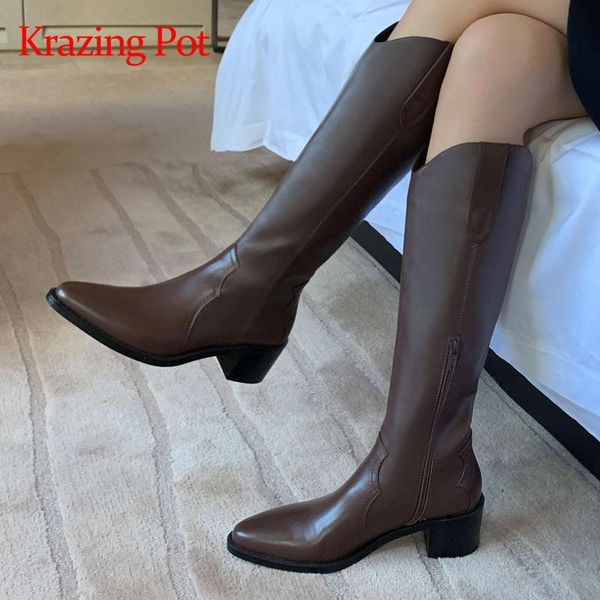 boots krazing pot genuine leather round toe high heel western gladiator vintage wild beauty lady knee-high l81, Black
boots krazing pot genuine leather round toe high heel western gladiator vintage wild beauty lady knee-high l81, Black