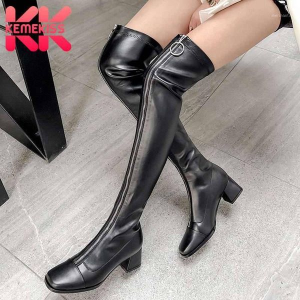 kemekiss over the knee high boots for women winter zipper shoes women fashion square heel party ladies footwear size 33-401, Black
kemekiss over the knee high boots for women winter zipper shoes women fashion square heel party ladies footwear size 33-401, Black