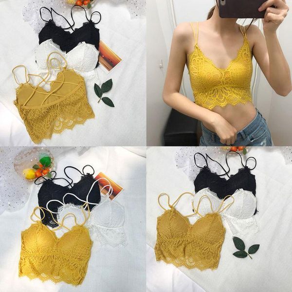 women fashion padded bralette deep v lace wireless bra summer crop girls backless underwear lingerie1, Red;black
women fashion padded bralette deep v lace wireless bra summer crop girls backless underwear lingerie1, Red;black