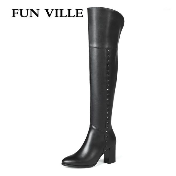 boots fun ville 2021 style women over the knee genuine leather winter high heel warm pointed toe zipper big size 34-451, Black
boots fun ville 2021 style women over the knee genuine leather winter high heel warm pointed toe zipper big size 34-451, Black