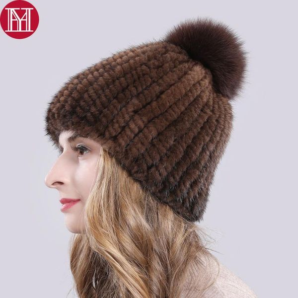 beanie/skull caps 2021 lovely real hat women winter knitted beanies hats with fur pom poms thick cap, Blue;gray
beanie/skull caps 2021 lovely real hat women winter knitted beanies hats with fur pom poms thick cap, Blue;gray