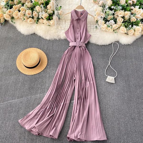 commuter women's european american style jumpsuit women temperament lapel slim breasted heavy-duty pleated wide-leg pants uk914, Black;white
commuter women's european american style jumpsuit women temperament lapel slim breasted heavy-duty pleated wide-leg pants uk914, Black;white