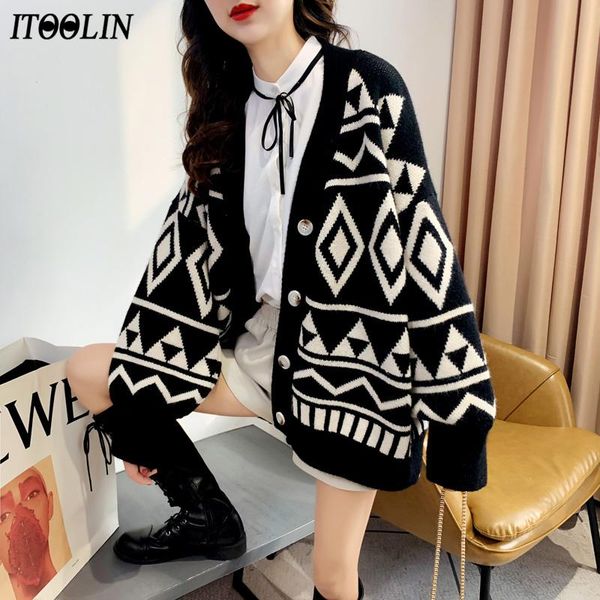 itoolin 2021 new autumn knitted sweater coat women loose button cardigan sweaters coat female winter warm cardigan, White
itoolin 2021 new autumn knitted sweater coat women loose button cardigan sweaters coat female winter warm cardigan, White