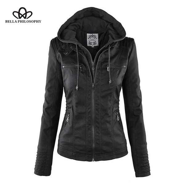 bella philosophy women hoodies winter moto jacket turn down collor ladies outerwear faux leather pu female jacket coat 201223, Black
bella philosophy women hoodies winter moto jacket turn down collor ladies outerwear faux leather pu female jacket coat 201223, Black