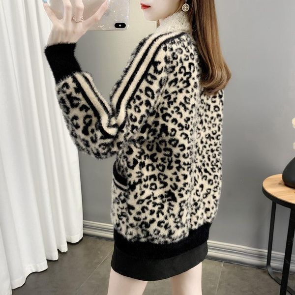 2020 autumn and winter new imitation mink cardigan jacket women's lapel collar sweater fashion all-match leopard coat women, Tan;black
2020 autumn and winter new imitation mink cardigan jacket women's lapel collar sweater fashion all-match leopard coat women, Tan;black