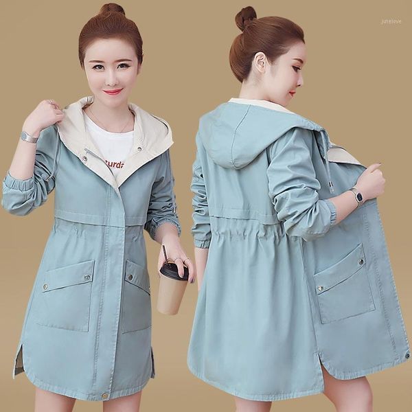 new women's raincoat spring autumn clothing slim windbreaker coats female student trench coat large size hooded ladies coats1, Tan;black
new women's raincoat spring autumn clothing slim windbreaker coats female student trench coat large size hooded ladies coats1, Tan;black