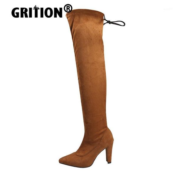boots grition women knee high heel rubber shoes designer keep warm flock size 43 pointed toe solid 10cm lace-up 2021 1, Black
boots grition women knee high heel rubber shoes designer keep warm flock size 43 pointed toe solid 10cm lace-up 2021 1, Black