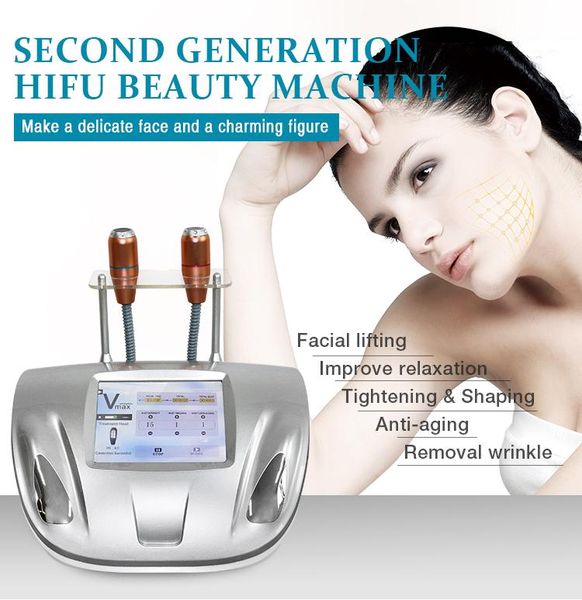 

new vmax ultrasound hifu cartridge body face lifting beauty skin tightening anti-aging wrinkle rf equipment machine, Black