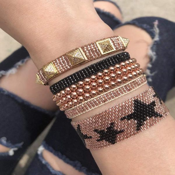 beaded, strands bluestar bracelet for women miyuki star rose gold jewelry armband copper handmade pulseras mujer moda, Black
beaded, strands bluestar bracelet for women miyuki star rose gold jewelry armband copper handmade pulseras mujer moda, Black