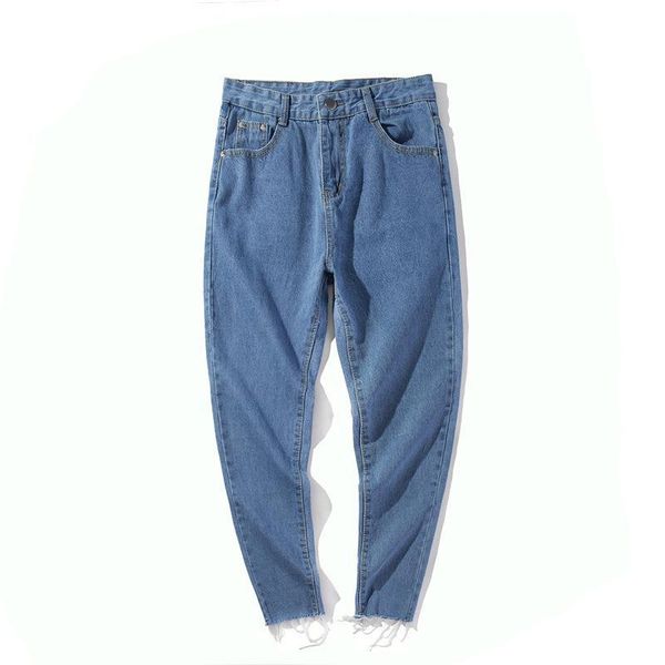 2021 new korean street style mens sports jeans casual cotton soft light blue loose ankle length straight pants large size jeans
2021 new korean street style mens sports jeans casual cotton soft light blue loose ankle length straight pants large size jeans