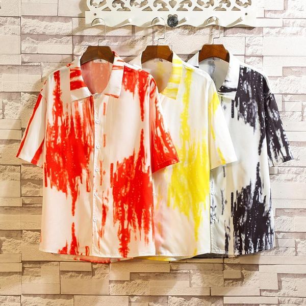 shirt men streetwear short sleeve shirt men casual fashion printing loose short sleeve lapel blouse t6271, White;black
shirt men streetwear short sleeve shirt men casual fashion printing loose short sleeve lapel blouse t6271, White;black
