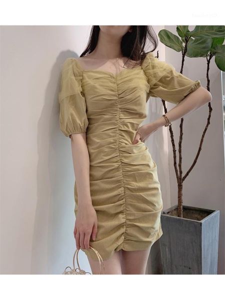 party dresses spanish elegant above knee short sheath skirt 2021 summer solid woman cotton pleated mesh slim square neck mini dress1, White;black 
party dresses spanish elegant above knee short sheath skirt 2021 summer solid woman cotton pleated mesh slim square neck mini dress1, White;black